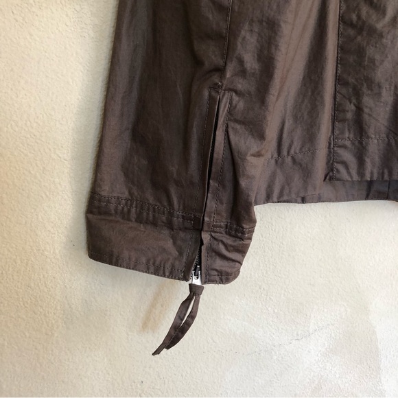 Eileen Fisher waxed cotton side zip moto jacket - Picture 6 of 7